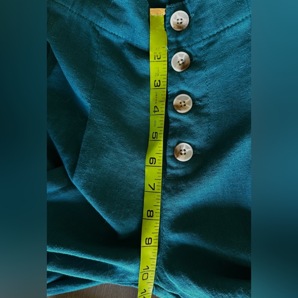 Sincerly Jules Wide Leg Pants Teal Blue Size Small Linen Blend NEW - Picture 11 of 12